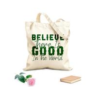 AILOONG Webbing Strap Tote Bag believe there is good christian sayings design 340g/m² thick fabric Sketching bag