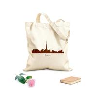AILOONG Webbing Strap Tote Bag big city skylines on 340g/m² thick fabric Sketching bag