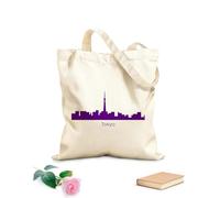 AILOONG Webbing Strap Tote Bag big city skylines on 340g/m² thick fabric Sketching bag