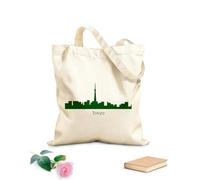 AILOONG Webbing Strap Tote Bag big city skylines on 340g/m² thick fabric Sketching bag