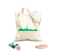 AILOONG Webbing Strap Tote Bag big city skylines on 340g/m² thick fabric Sketching bag
