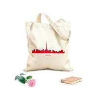 AILOONG Webbing Strap Tote Bag big city skylines on 340g/m² thick fabric Sketching bag