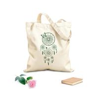 AILOONG Webbing Strap Tote Bag big dreamcatcher decorated with feathers bells stars angels and butterfly 340g/m² thick fabric Sketching bag