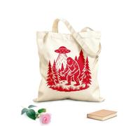 AILOONG Webbing Strap Tote Bag bigfoot hiding from ufo 340g/m² thick fabric Sketching bag