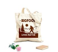 AILOONG Webbing Strap Tote Bag bigfoot lives matter sasquatch lover design 340g/m² thick fabric Sketching bag