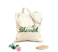 AILOONG Webbing Strap Tote Bag blessed jesus nativity typography religion christian bible quotes art 340g/m² thick fabric Sketching bag