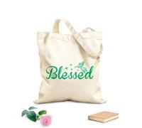 AILOONG Webbing Strap Tote Bag blessed jesus nativity typography religion christian bible quotes art 340g/m² thick fabric Sketching bag