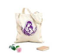 AILOONG Webbing Strap Tote Bag blessed virgin mary holding baby jesus 340g/m² thick fabric Sketching bag
