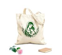 AILOONG Webbing Strap Tote Bag blessed virgin mary holding baby jesus 340g/m² thick fabric Sketching bag