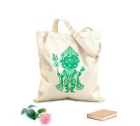 AILOONG Webbing Strap Tote Bag blissful baby krishna silhouette in mythical dance 340g/m² thick fabric Sketching bag