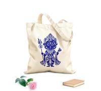 AILOONG Webbing Strap Tote Bag blissful baby krishna silhouette in mythical dance 340g/m² thick fabric Sketching bag