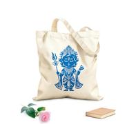 AILOONG Webbing Strap Tote Bag blissful baby krishna silhouette in mythical dance 340g/m² thick fabric Sketching bag
