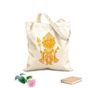 AILOONG Webbing Strap Tote Bag blissful baby krishna silhouette in mythical dance 340g/m² thick fabric Sketching bag