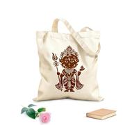 AILOONG Webbing Strap Tote Bag blissful baby krishna silhouette in mythical dance 340g/m² thick fabric Sketching bag