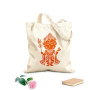 AILOONG Webbing Strap Tote Bag blissful baby krishna silhouette in mythical dance 340g/m² thick fabric Sketching bag