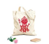 AILOONG Webbing Strap Tote Bag blissful baby krishna silhouette in mythical dance 340g/m² thick fabric Sketching bag
