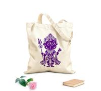 AILOONG Webbing Strap Tote Bag blissful baby krishna silhouette in mythical dance 340g/m² thick fabric Sketching bag