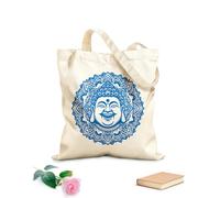 AILOONG Webbing Strap Tote Bag blissful whispers laughing buddhas circle 340g/m² thick fabric Sketching bag