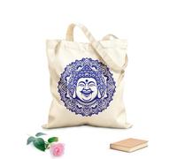 AILOONG Webbing Strap Tote Bag blissful whispers laughing buddhas circle 340g/m² thick fabric Sketching bag