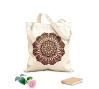 AILOONG Webbing Strap Tote Bag bohemian breeze mandalas 340g/m² thick fabric Sketching bag