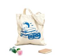 AILOONG Webbing Strap Tote Bag book reader exploring a mythical land 340g/m² thick fabric Sketching bag