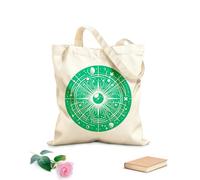 AILOONG Webbing Strap Tote Bag celestial compass featuring planets stars rays and geometric patterns 340g/m² thick fabric Sketching bag