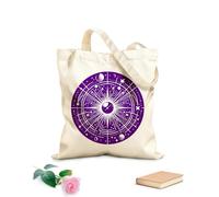 AILOONG Webbing Strap Tote Bag celestial compass featuring planets stars rays and geometric patterns 340g/m² thick fabric Sketching bag