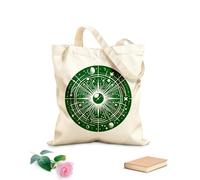 AILOONG Webbing Strap Tote Bag celestial compass featuring planets stars rays and geometric patterns 340g/m² thick fabric Sketching bag