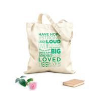 AILOONG Webbing Strap Tote Bag Having Hope, be Strong, Laugh Loud, Live and Party Hard. 340g/m² thick fabric Sketching bag