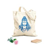 AILOONG Webbing Strap Tote Bag indian hinduism god lord shiva stock image 340g/m² thick fabric Sketching bag
