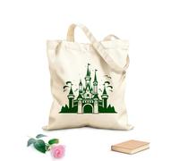 AILOONG Webbing Strap Tote Bag silhouette of a fairytale castle perfect 340g/m² thick fabric Sketching bag