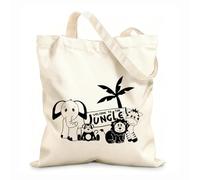 AILOONG Welcome To The Jungle Children Quotes Children Canvas Wine Gift Bag 12 oz thick fabric Matches clothing 35x40cm Large