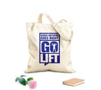 AILOONG when nothing goes right go lift inspiring Reinforced Bottom Canvas Bag 340g/m² thick fabric Uses as a gift bag