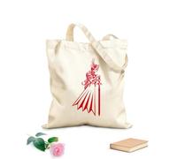 AILOONG Woman Warrior Medieval Armor Sword Cotton Canvas Shopping Bag 340g/m² thick fabric Uses as a gift bag