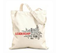 AILOONG Word Cloud Leadership Cotton Canvas Shoulder Bags 12 oz thick fabric Uses as a tool bag 35x40cm Large