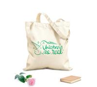 AILOONG Word Expression For Unicorns Are Real Cotton Canvas Shoulder Bags 340g/m² thick fabric Uses as a tool bag