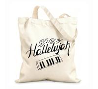 AILOONG word hallelujah is written by hand Reinforced Bottom Canvas Bag 12 oz thick fabric Uses as a gift bag 25x30cm Small