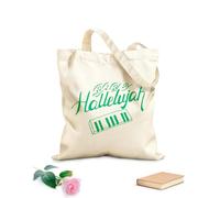 AILOONG word hallelujah is written by hand Reinforced Bottom Canvas Bag 340g/m² thick fabric Uses as a gift bag