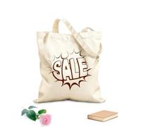 AILOONG Word Sale Shopping Store Advertising Shop Unbleached Canvas Tote Bag 340g/m² thick fabric Uses as a tool bag
