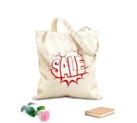 AILOONG Word Sale Shopping Store Advertising Shop Unbleached Canvas Tote Bag 340g/m² thick fabric Uses as a tool bag