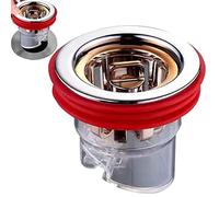 Ailopta Sewer Drain Stopper,Floor Drain Odor Proof Core - Brass Drainage Trap, Floor Strainer Trap Seal, Way, Sewer Traps, Odor Stink Stopper