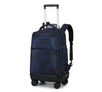 Ailouiskids Rolling Backpack with Removable Wheels,18 inch Laptop Backpack with Wear-Resistant Chassis Carry on Travel Backpack Water Resistant Wheeled Backpacks for Women Men, Camouflage Blue, 14*8.7