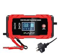 AILRINNI 10-Amp Car Battery Charger, 12V/24V Smart Car Battery Charger AU Plug,Trickle Charger for Car - Smart Fully-Automatic Battery Maintainer with Temperature Compensation and LCD Display