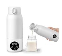 AILRINNI Portable Bottle Warmer on The Go for Baby, Dual Heating Modes for Breasmilk & Formula, Travel Bottle Warmer On-The-Go, 5-Temp Control, 500 ml Large Capacity to Meet All-Day Needs