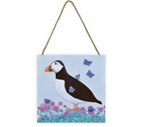 Ailsa Black Puffs Of Blue Wooden Plaque Ailsa Black Multicolor