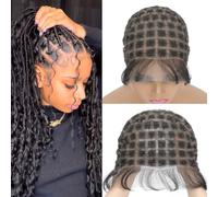 Ailsa Braided Wig Cap - Double Full Lace Crochet Wig Cap with Baby Hair - Breathable Lace Cap for Black Women - Glueless Braided for Crochet Braids (113 Sections)