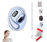 Ailsion Earbuds Translation, 2026 New AI Translation Open Ear Earbuds, Bluetooth 5.4 Noise Cancelling Headphones, 144 Languages for Travelers and Business (blue)
