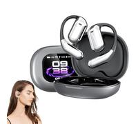 Ailsion Earbuds Translation, Wireless Open Ear Bluetooth Earbuds Translator, 144 Languages High Accuracy Real Time Smart Translation Bluetooth Headset for Travelers and Business (black)