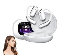 Ailsion Earbuds Translation, Wireless Open Ear Bluetooth Earbuds Translator, 144 Languages High Accuracy Real Time Smart Translation Bluetooth Headset for Travelers and Business (white)