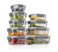 AILTEC Glass food storage container sets with lids Airtight Glass Meal Prep Containers, BPA Free, Leak Proof meal prep glass food containers with lids-9 Pack